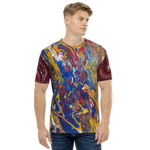 Men's t-shirt with red sleeves designed by Startup Odense